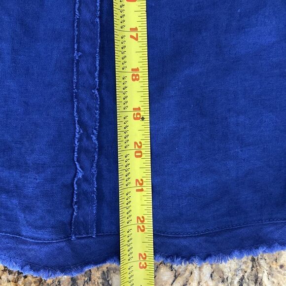 Soft Surroundings royal blue A-line raw hem skirt size S - Picture 5 of 5